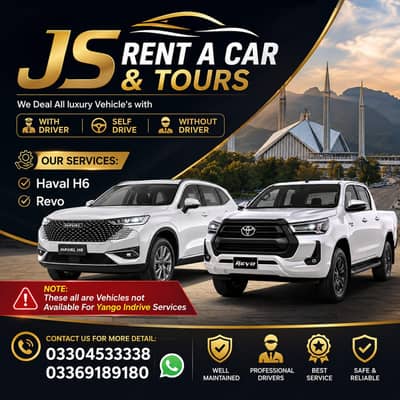 Rent A Car Islamabad , Car Rental , Haval H6 , Revo , Self Drive ,Vigo