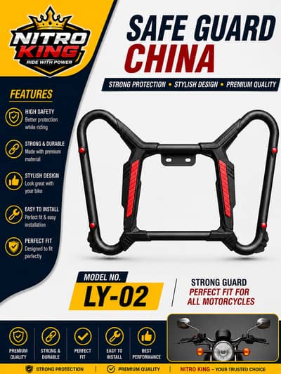 Nitro King LY-02 Safe Guard | Heavy Duty Motorcycle Crash Guard