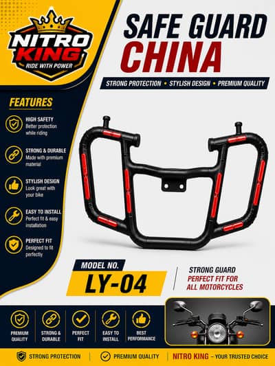 Nitro King LY-04 Safe Guard | Heavy Duty Motorcycle Crash Guard