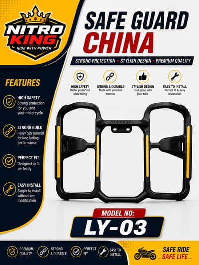 Nitro King LY-03 Safe Guard | Heavy Duty Motorcycle Crash Guard