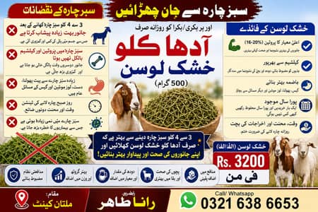 khushk loosan lucern ghass