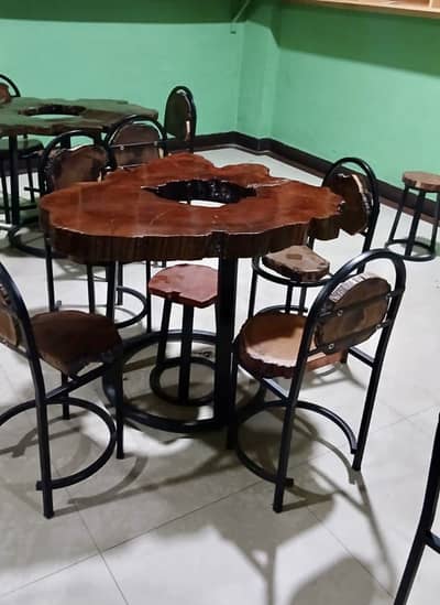 Wooden four Chair with table 5 Set