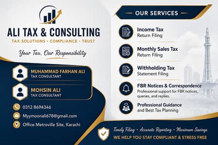 Ali Tax ConsulTancy                      03128694346