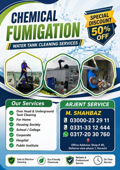Water Tank Cleaning service, Leakage Repair, Underground Tank Cleaning