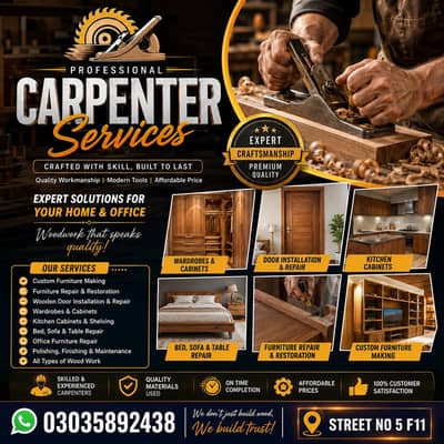 Professional Carpenter Services | Furniture Repair & Custom Woodwork