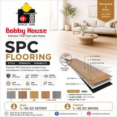 Spc Flooring - Vinyl Flooring - Wooden Flooring - Laminated Flooring