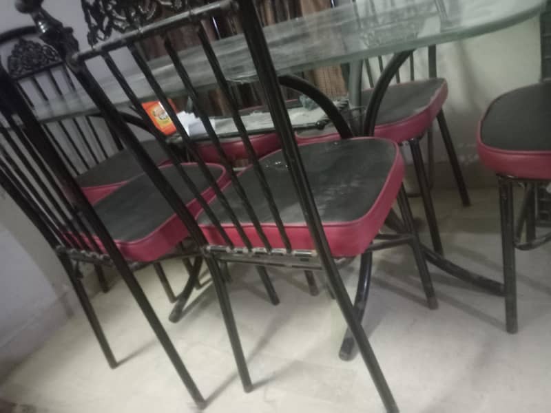 6 seter iron dining table 3