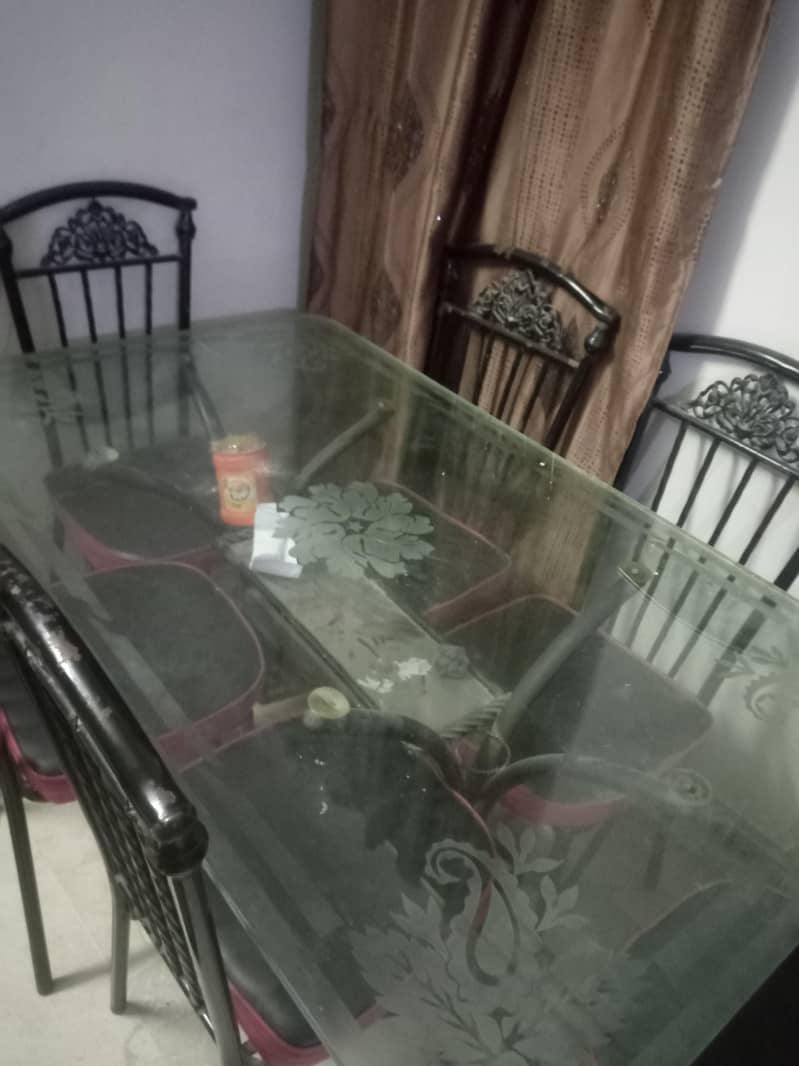 6 seter iron dining table 4