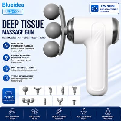Blueidea BLD-100 Deep Tissue Massage Gun | Electric Percussion Muscle