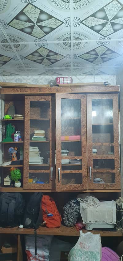 Large Custom-Made Study Cabinet / Bookshelf with Glass Doors – Modula