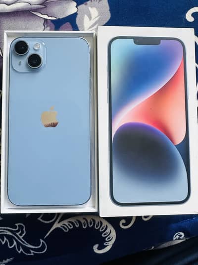 iPhone 14 plus 128 gb JV 86 BH with original box and cable