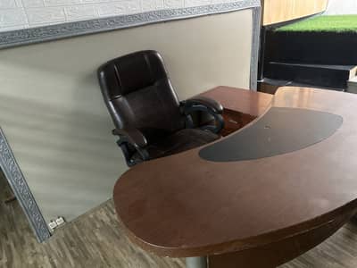Executive office table and chair
