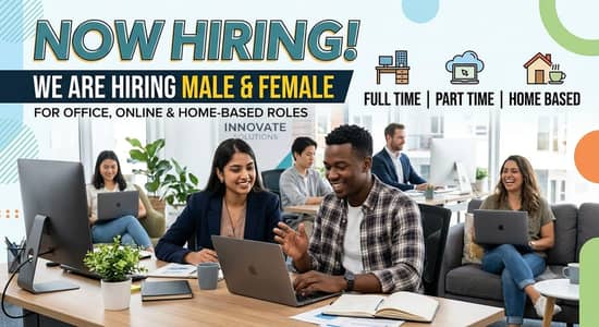 WE'RE HIRING MALE ANS FEMALES STAFF FOR OFFICE WORK AND ONLINE WORK