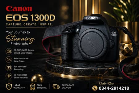 Canon EOS 1300D  | DSLR Camera with 18-55mm Lens with Complete Kit