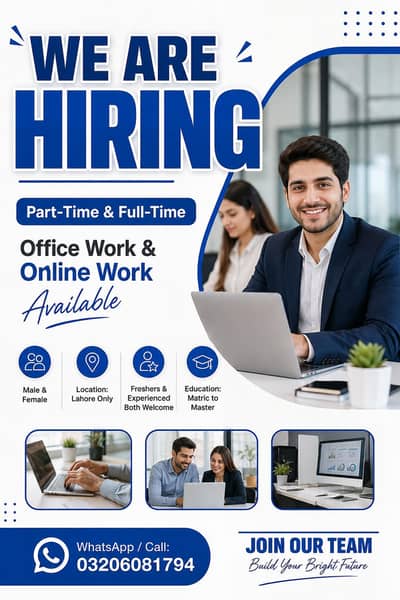 MALE AND FEMALE STAFF REQUIRED FOR WORK