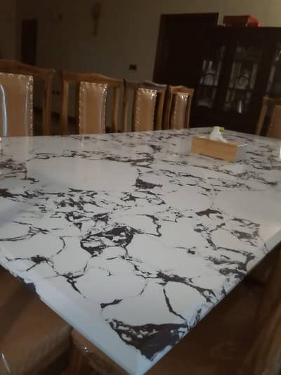 10 SEATER DINNING TABLE SET
