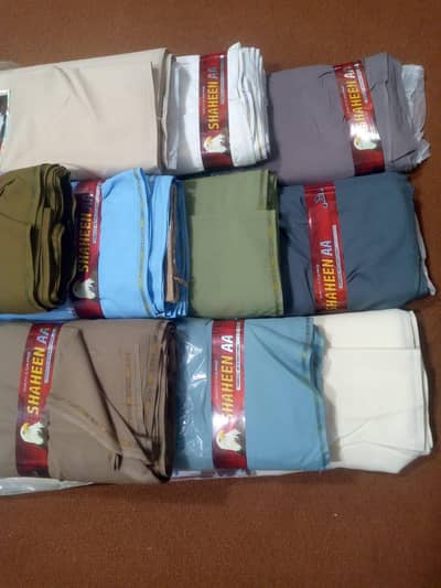 Shaheen AA washing wear Grents Unstitched  suit -premium quality