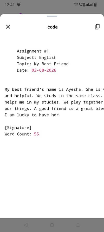 Assignment writing