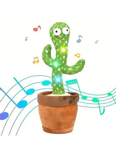  Dancing & Singing Cactus Toy with Voice Recording & LED Lights