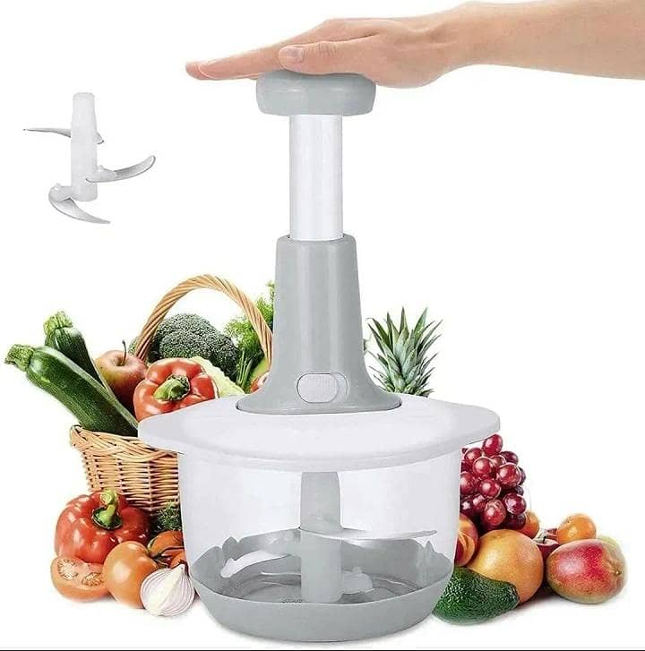 Push vegetable cutter Multi use kitchen essential ABS multicolor 1