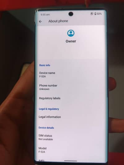 docomo f52 for sale official pta approved