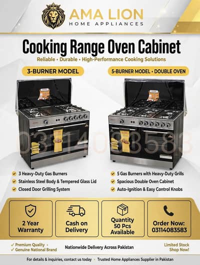 IMPOTAD KITCHEN GAS COOKING RANG OVEN CABNAT LPG NG STOVE/ 03114083583