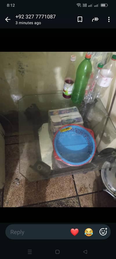 Glass Top Center / Side Table in Excellent Condition for Sale
