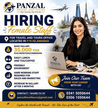 Female Staff For Tourism Company