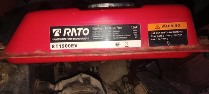 I'm selling my rato 1.0 kva generator