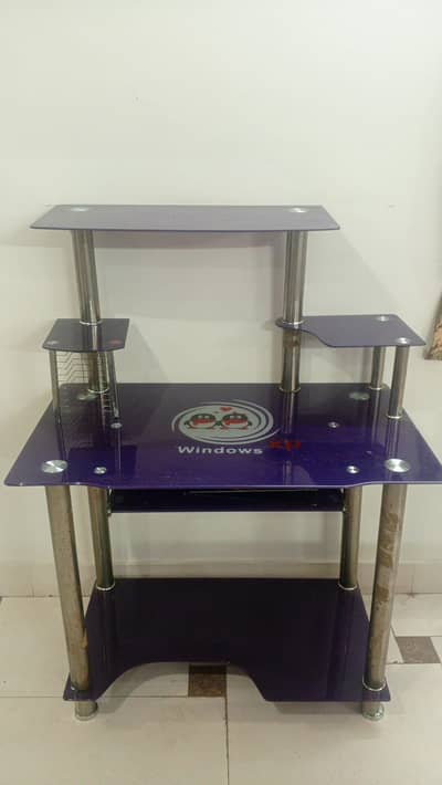 Modern Glass Computer Table / Study Desk – Excellent Condition