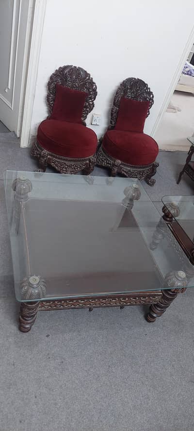 chinioti chairs with coffee table center  side tables set glass top