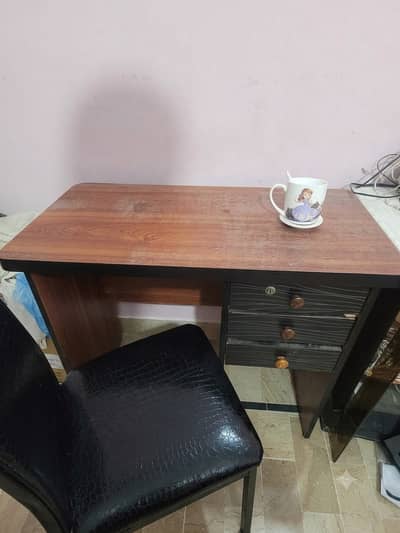 Wooden Study Table with Chair