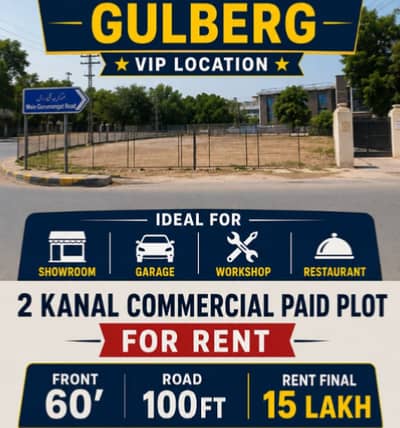 2 kanal commercial plot for rent gurumanget road
