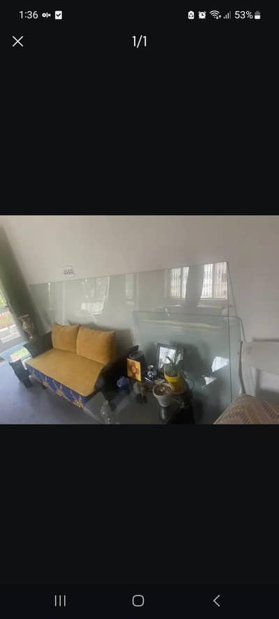 large dining Table Glass top only 10x4 ft 8mm