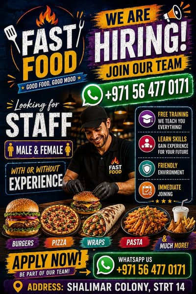 fastfood staff male female