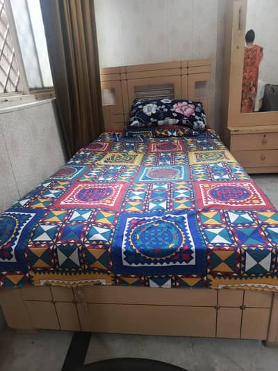 bed and dressing