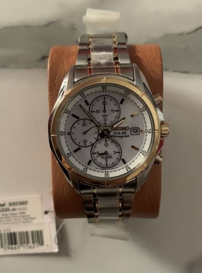 Seiko SSC002P1 Solar Chronograph Watch for Sale