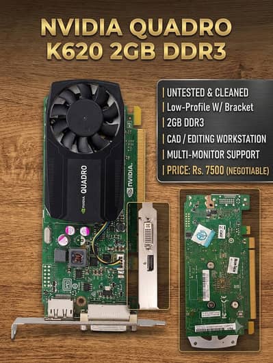 NVIDIA Quadro K620 2GB DDR3 128-Bit Graphic Card - Excellent Condition