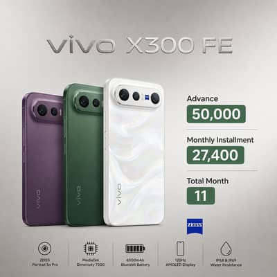 Vivo X300FE12/256GB Pta Approved On Easy Installment Plan