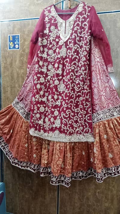 ‎Bridal dress Haris shakeel  design  only one time wear just 50000