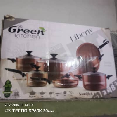 The Green Kitchen Liberty non-stick cookware set