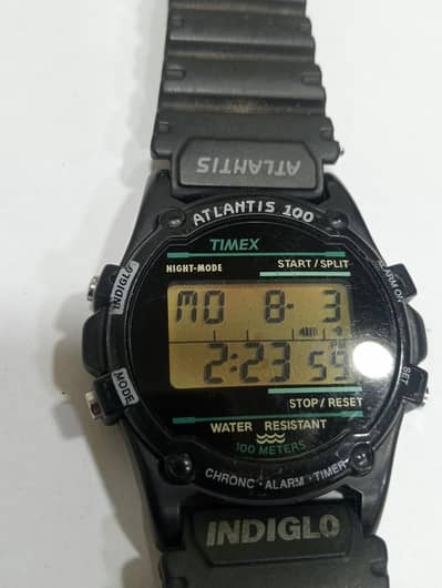 Timex Indigo Atlantis 100 original digital watch for men