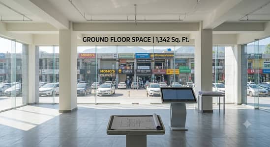 Ground Floor Commercial Space for Rent | I-8, Islamabad Ground Floor Shop Covered Area: 1,342 Sq. Ft. Open Front Elevation Prime Commercial Location I-8 Markaz, Islamabad
