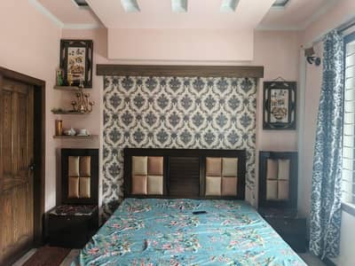 double bed with side tables
