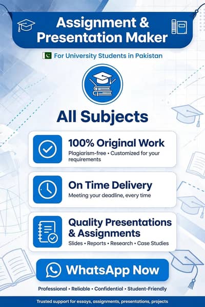 Assignment & Presentation Maker - All Subjects | 100% Original Work