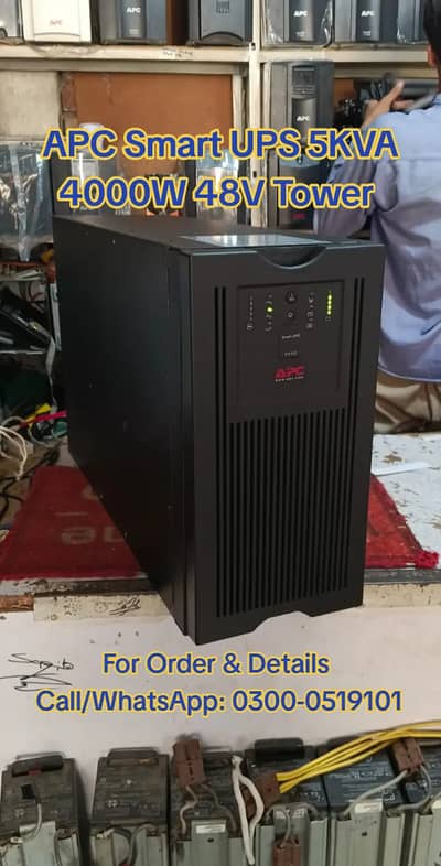 APC UPS 5KVA 4000W TOWER 48VDC SUA5000RMI5U Orignal Condition