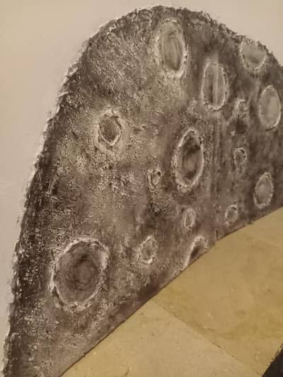 textured double canvas aesthetic moon art