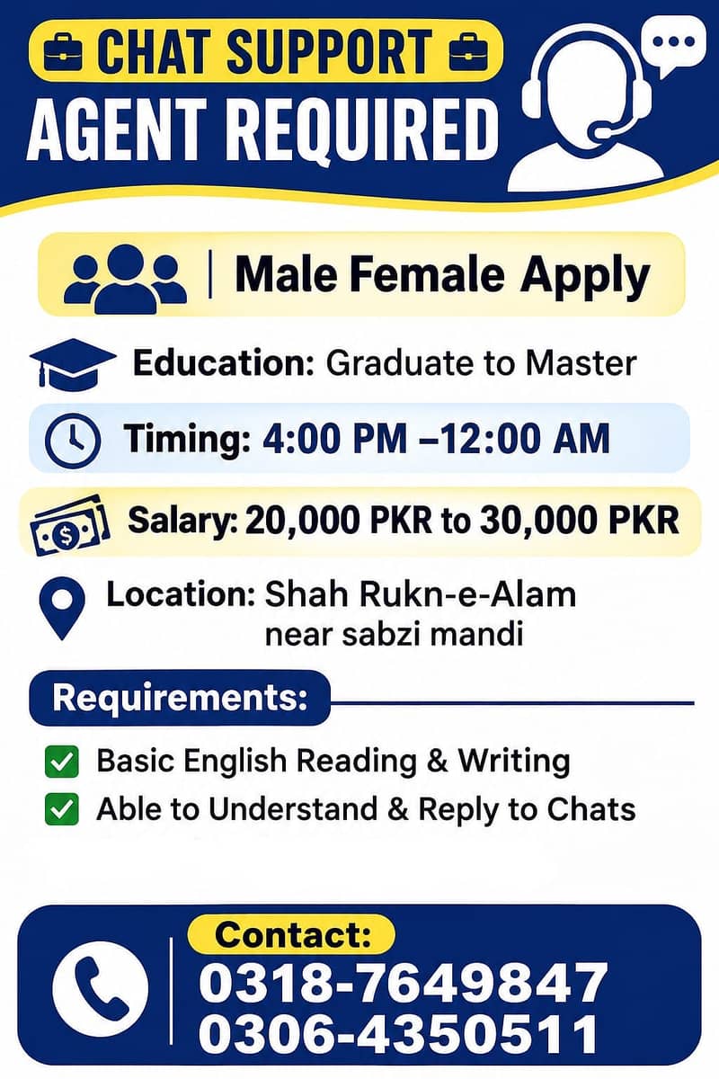 Required Call Operator for E. comerce 0