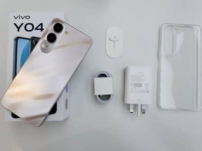 Vivo Y04 Titanium Gold 4GB RAM 64GB ROM | Box Charger | Warranty Feb27