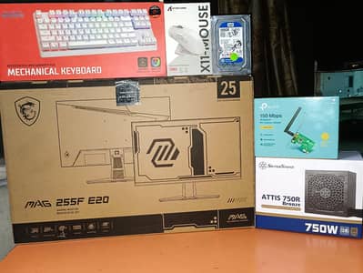 MSI MAG 255F E20 GAMING MONITOR 200HZ / Silver stone 750 PSU
